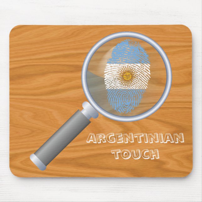 Argentinische Touchfingerabdruckflagge Mousepad (Vorne)