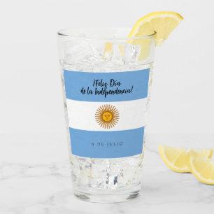 Argentinische Unabhängigkeitstagsflagge Glas