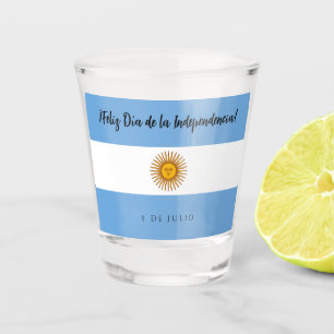Argentinische Unabhängigkeitstagsflagge Schnapsglas