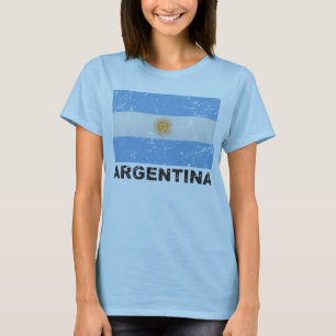 Argentinische Vintage Flagge T-Shirt