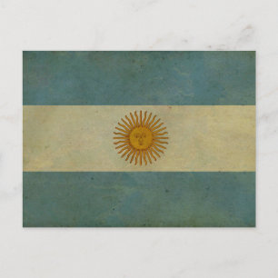 Argentinische Vintage Retropolis-Flagge Postkarte