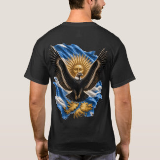 Argentinischer Anden-Kondor Malvinas-Flagge Sol de T-Shirt