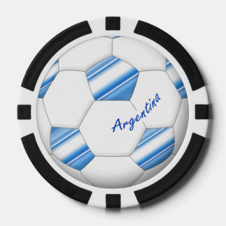 Argentinischer Ball des FUSSBALLS nationale Auswah Pokerchips