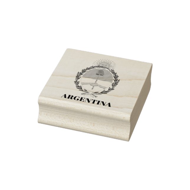 Argentinischer Coat of Arms Wood Art Briefmarke Gummistempel (Stempel)