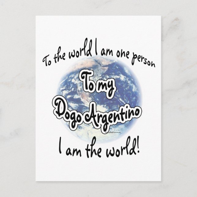 Argentinischer Dogo Welt 2 Postkarte (Vorderseite)