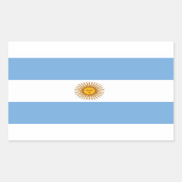 Argentinischer Flaggenaufkleber Rechteckiger Aufkleber