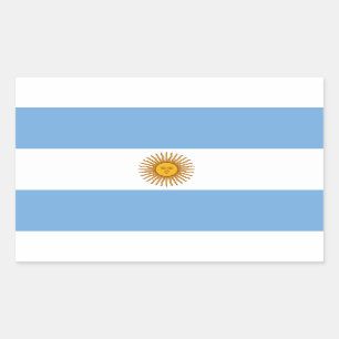 Argentinischer Flaggenaufkleber Rechteckiger Aufkleber