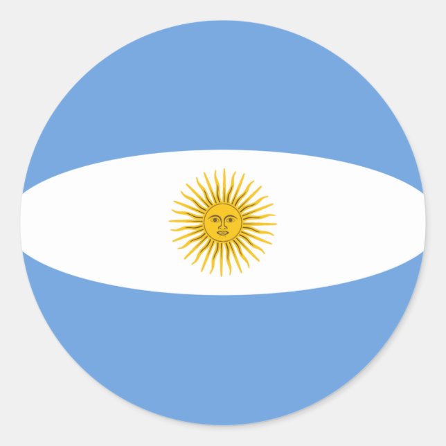 Argentinischer Flaggenaufkleber Runder Aufkleber (Vorderseite)