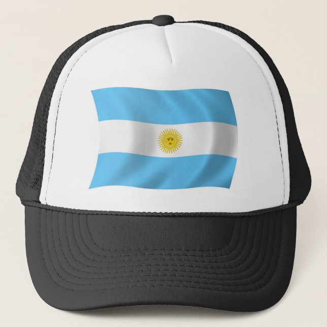 Argentinischer Flaggenhut Truckerkappe (Vorderseite)