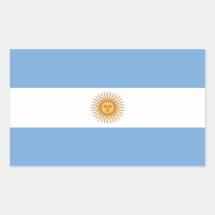 Argentinischer Flaggenrechteck Rechteckiger Aufkleber