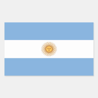Argentinischer Flaggenrechteck Rechteckiger Aufkleber