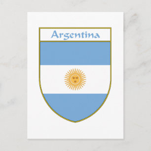 Argentinischer Flaggenschild Postkarte