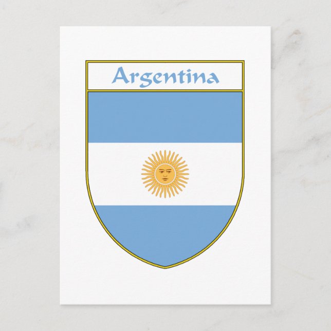 Argentinischer Flaggenschild Postkarte (Vorderseite)