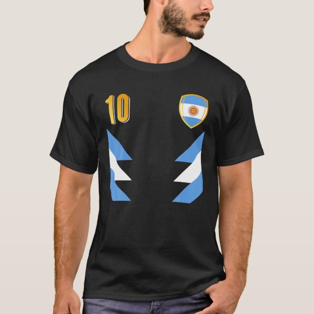 Argentinischer Fußball-Argentinier Fußball Retro 1 T-Shirt (Vorderseite)