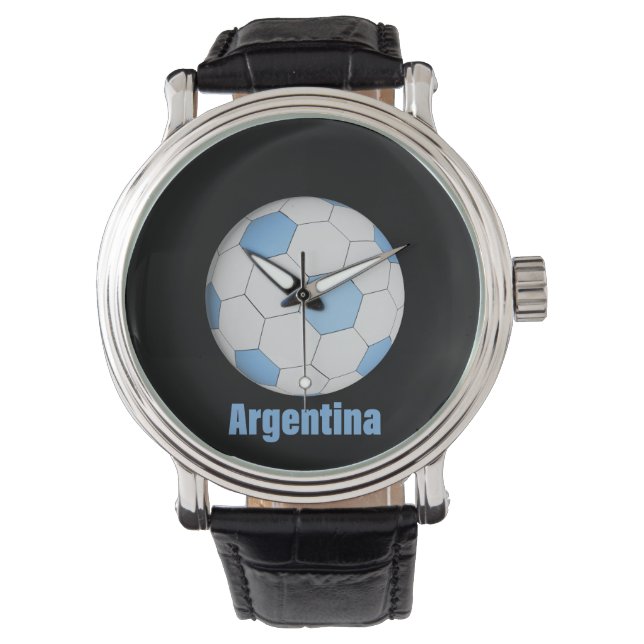 Argentinischer Fußball Armbanduhr (Vorderseite)