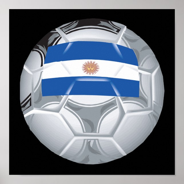 Argentinischer Fußballball Poster (Vorne)