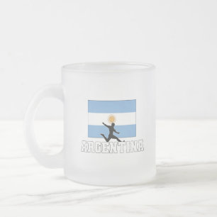 Argentinischer Fußballnationalmannschaftsglas Mattglastasse