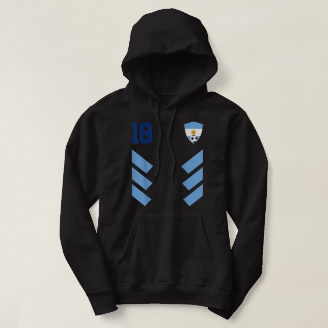Argentinischer Fußballspieler Jersey Argentinienfu Hoodie (Design vorne)