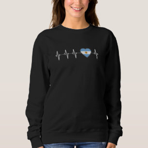 Argentinischer Herzschlag I Liebe Argentinien Flag Sweatshirt