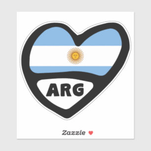 Argentinischer Ländercode Flaggenschwerpunkt ARG Aufkleber