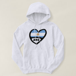 Argentinischer Ländercode Flaggenschwerpunkt ARG Hoodie