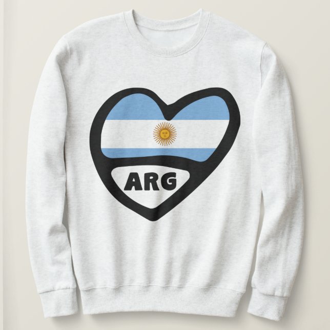 Argentinischer Ländercode Flaggenschwerpunkt ARG Sweatshirt (Design vorne)