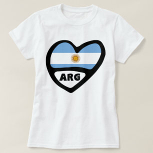 Argentinischer Ländercode Flaggenschwerpunkt ARG T-Shirt