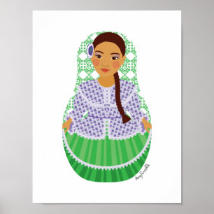 Argentinischer Matrjoschka-Plakat Poster
