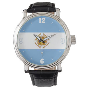 Argentinischer Nationalflagge Patriotisch Armbanduhr