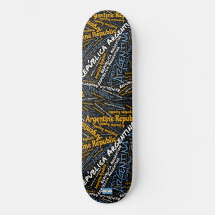 Argentinischer Nationalstolz Wortwolke Skateboard