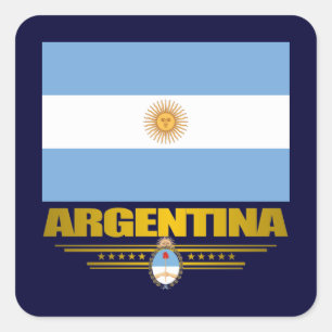 "Argentinischer Pride" Quadratischer Aufkleber