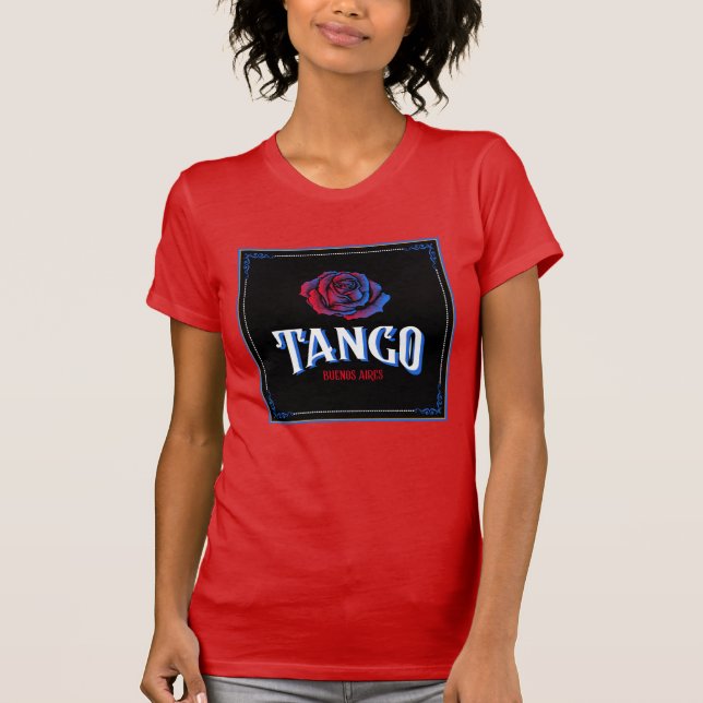 Argentinischer Tango Buenos Aires Fileteado Porteñ T-Shirt (Vorderseite)