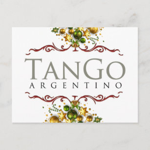 Argentinischer Tango Christmas Feiertagspostkarte