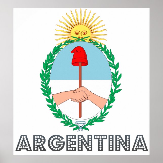 Argentinischer Wappen Poster (Vorne)