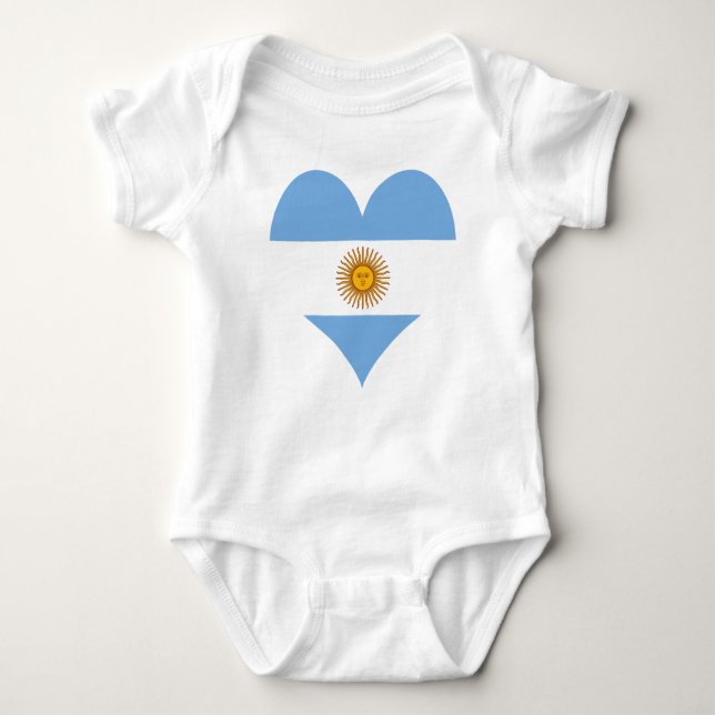 Argentinisches Flagge Baby Strampler (Vorderseite)