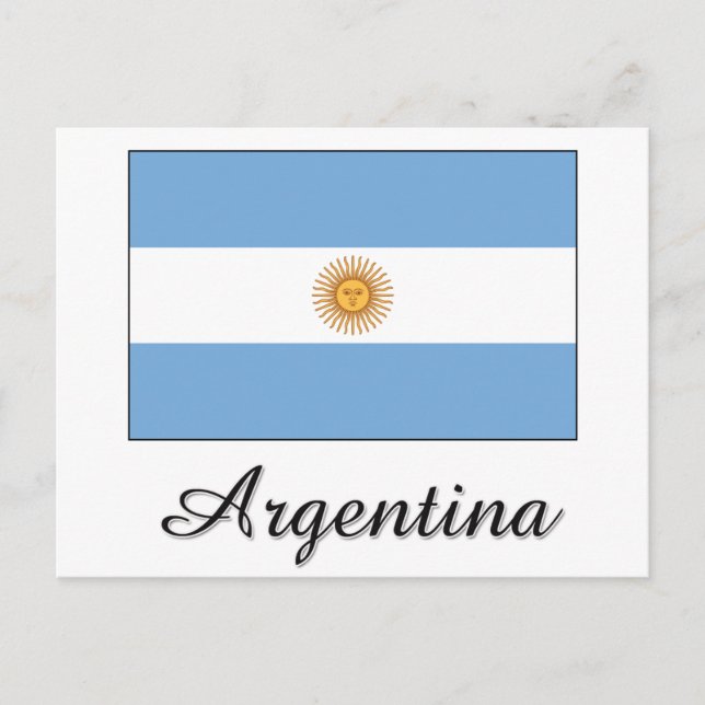Argentinisches Flaggendesign Postkarte (Vorderseite)