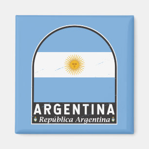 Argentinisches FlaggenEmblem erschüttert Vintag Magnet