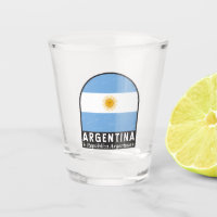 Argentinisches FlaggenEmblem erschüttert Vintag