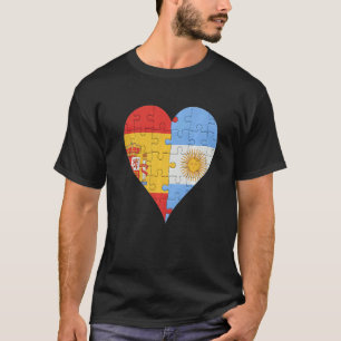 Argentinisches Flaggenherz T-Shirt
