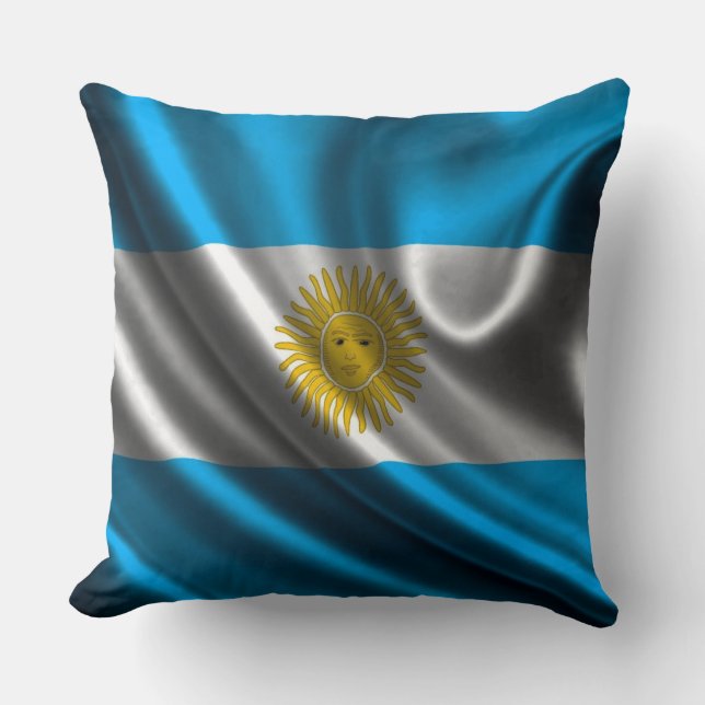 Argentinisches Flaggenkissen Kissen (Vorderseite)