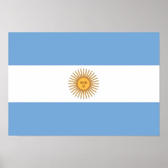 Argentinisches Flaggenposter Poster (Vorne)