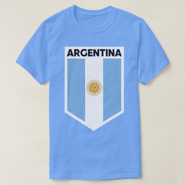 Argentinisches Flaggenzeichen T-Shirt (Design vorne)