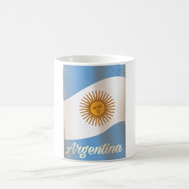 Argentinisches Nationales Urlaubsposter Kaffeetasse (Mittel)