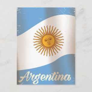 Argentinisches Nationales Urlaubsposter Postkarte