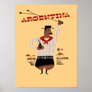 Argentinisches Reiseplakat Poster