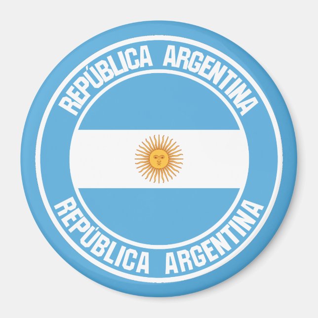 Argentinisches RundEmblem Magnet (Vorne)