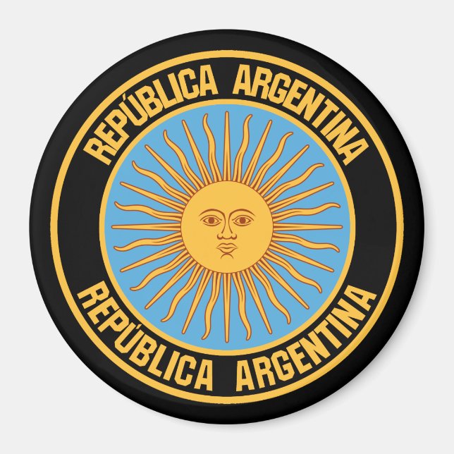 Argentinisches RundEmblem Magnet (Vorne)