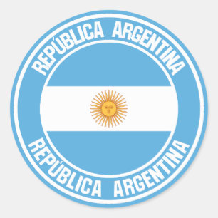 Argentinisches RundEmblem Runder Aufkleber