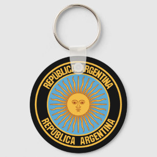 Argentinisches RundEmblem Schlüsselanhänger