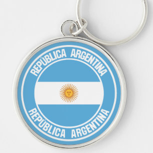 Argentinisches RundEmblem Schlüsselanhänger